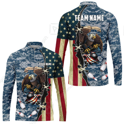 Custom Bowling Jersey Polo Shirt, All Gave Some Bowling, Personalized Name & Team Name
