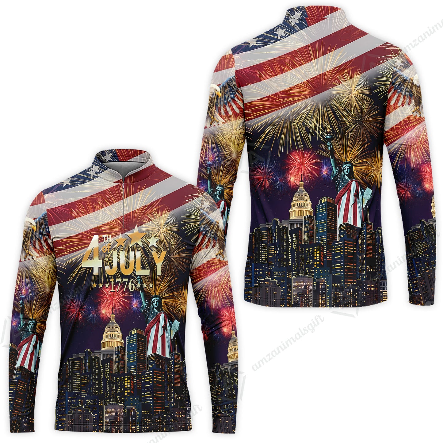 Custom Bowling Jersey Polo Shirt, Independence Day Celebration 1776 Bowling, Custom Bowling Jersey Team Shirt For Players With Name and Team Name