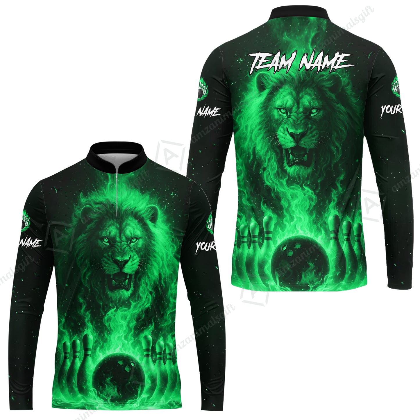 Custom Bowling Jersey Polo Shirt, Bowling Lion Of The Savannah, Custom Bowling Jersey Team Shirt For Players With Name & Team Name