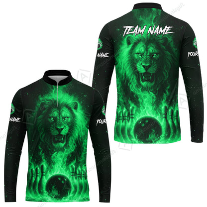 Custom Bowling Jersey Polo Shirt, Bowling Lion Of The Savannah, Custom Bowling Jersey Team Shirt For Players With Name & Team Name