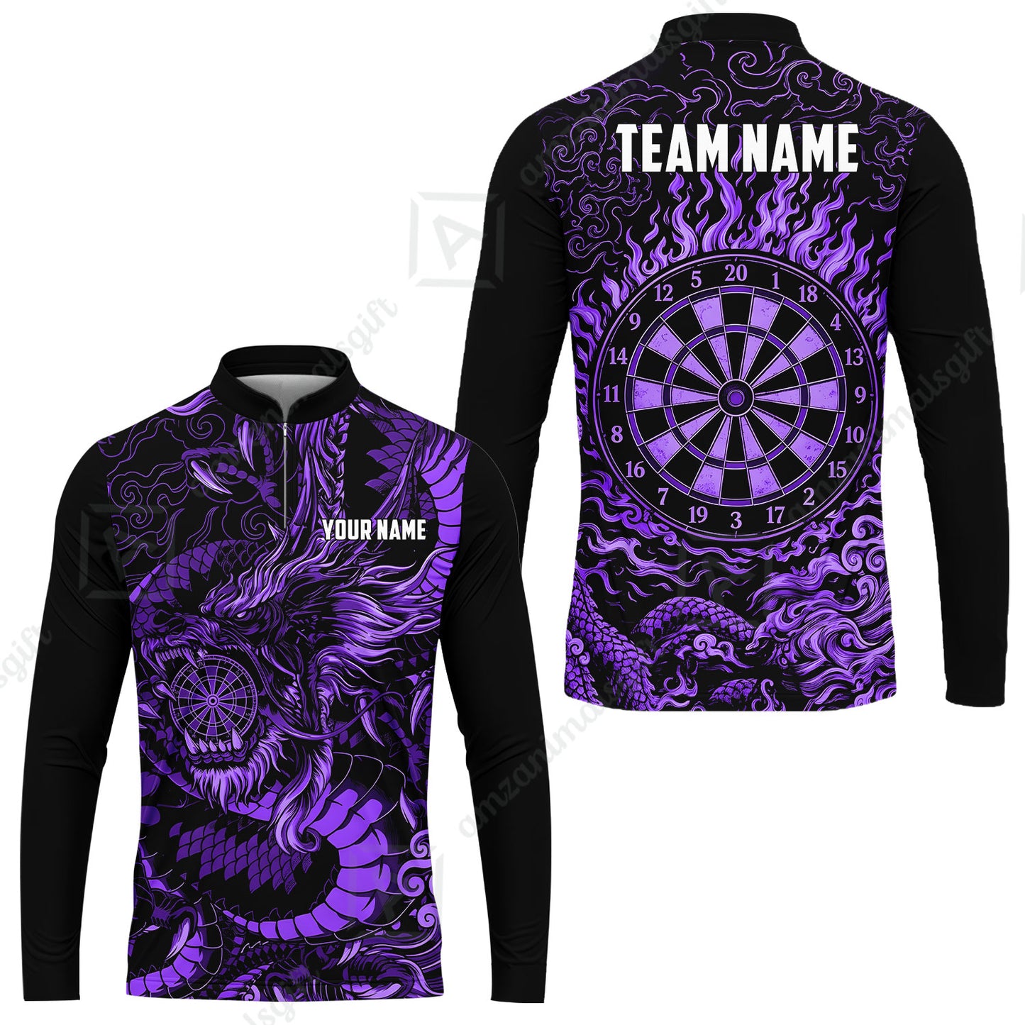 Custom Darts Jersey Polo Shirt, Dragon's Bullseye Darts, Custom Dart Jersey Team Shirt For Players With Name & Team Name