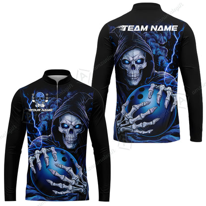 Custom Bowling Jersey Polo Shirt, The Death Hold Bowling Ball, Custom Bowling Jersey Team Shirt For Players With Name & Team Name