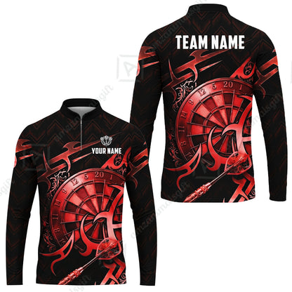 Custom Darts Jersey Polo Shirt, Tribal Darts & Mechanical Inferno, Custom Dart Jersey Team Shirt For Players With Name & Team Name