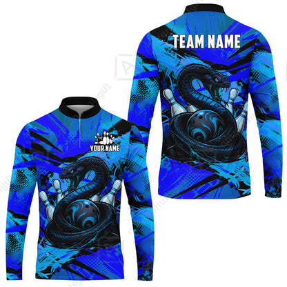 Custom Bowling Jersey Polo Shirt, Viper Venom Strike & Cyberpunk Splash, Custom Bowling Jersey Team Shirt For Players With Name & Team Name