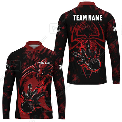 Custom Bowling Jersey Polo Shirt, Neon Venom Spider Monster, Custom Bowling Jersey Team Shirt For Players With Name and Team Name