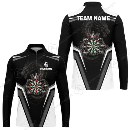 Custom Gothic Dark Dragon Royal Darts Jersey Polo Shirt, Custom Gothic Dark Dragon Royal Dart Jersey Team Shirt For Players With Name and Team Name