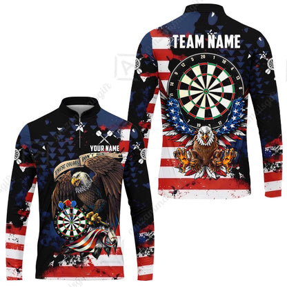 Customized Americana Eagle These Colors Don't Run Darts Jersey, Personalized Name And Team Name For Dart Players