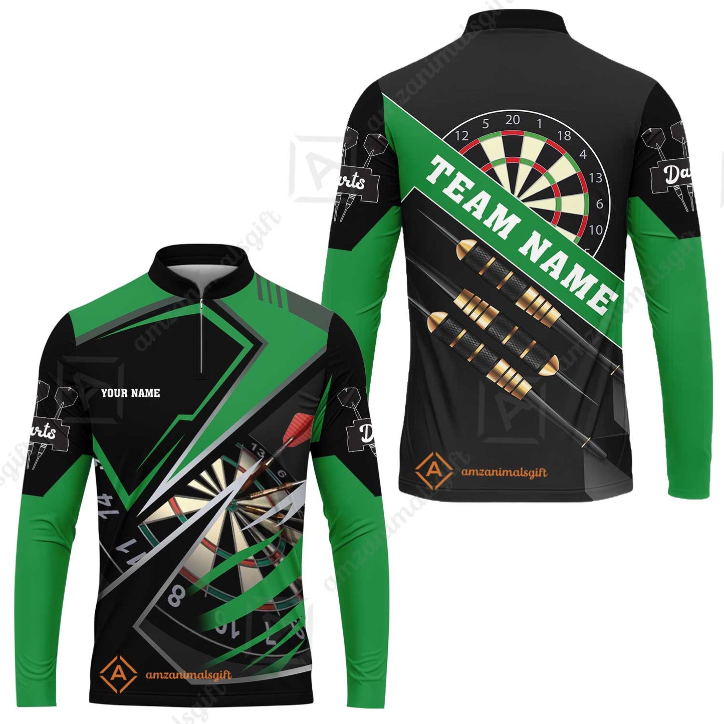 Personalized Darts Men Polo Shirt - Custom Name & Team Name Darts Polo Shirt