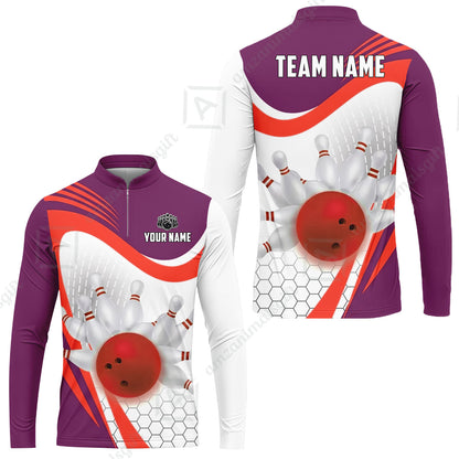 Custom Bowling Jersey Polo Shirt, Geometric Streamline & Fresh Mint, Custom Bowling Jersey Team Shirt For Players With Name & Team Name