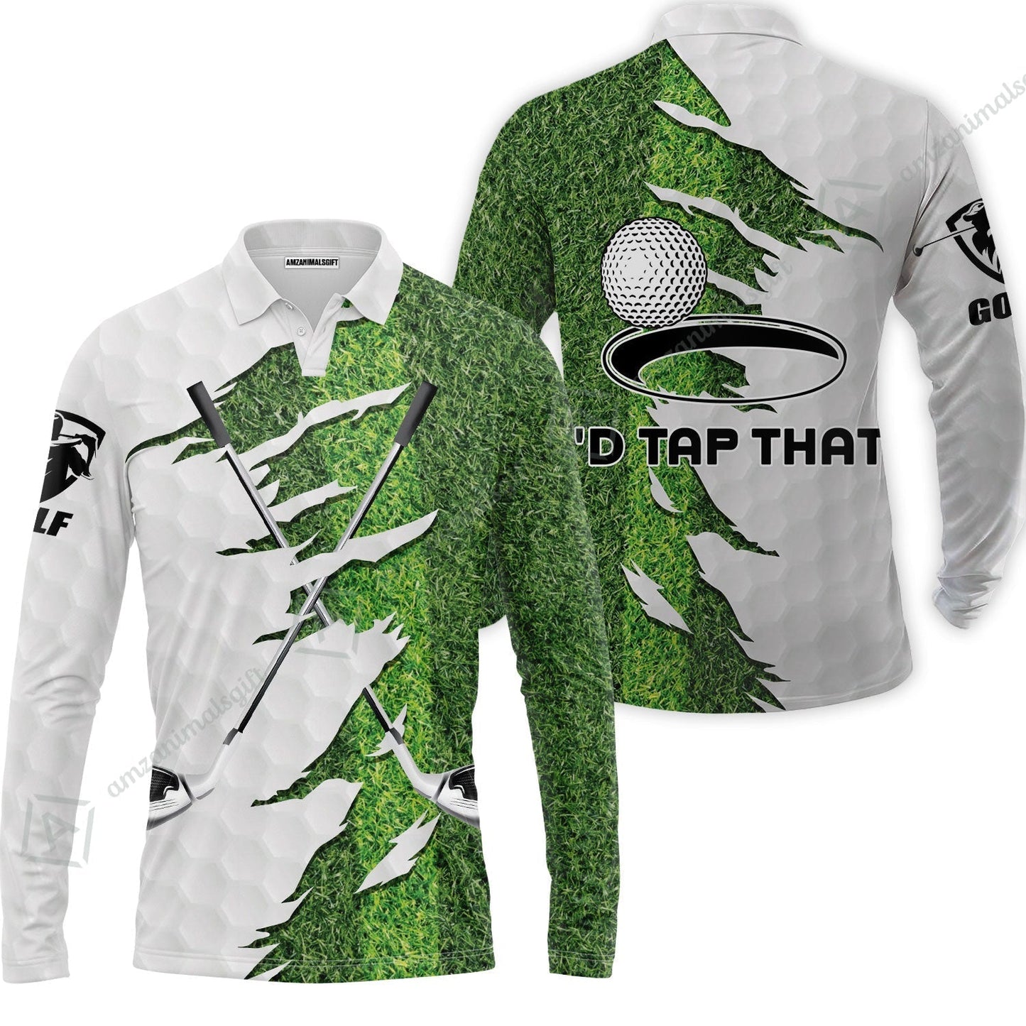 Green Golf Course Hawaiian Shirt, I'd Tap That Golf Hawaiian Shirt