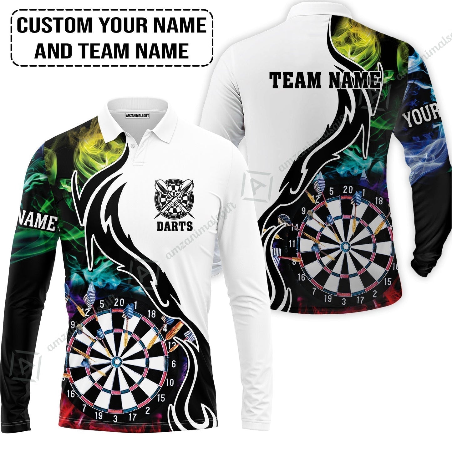 Custom Multicolor Darts Sweatshirt, Personalized Darts For Team Sweatshirt