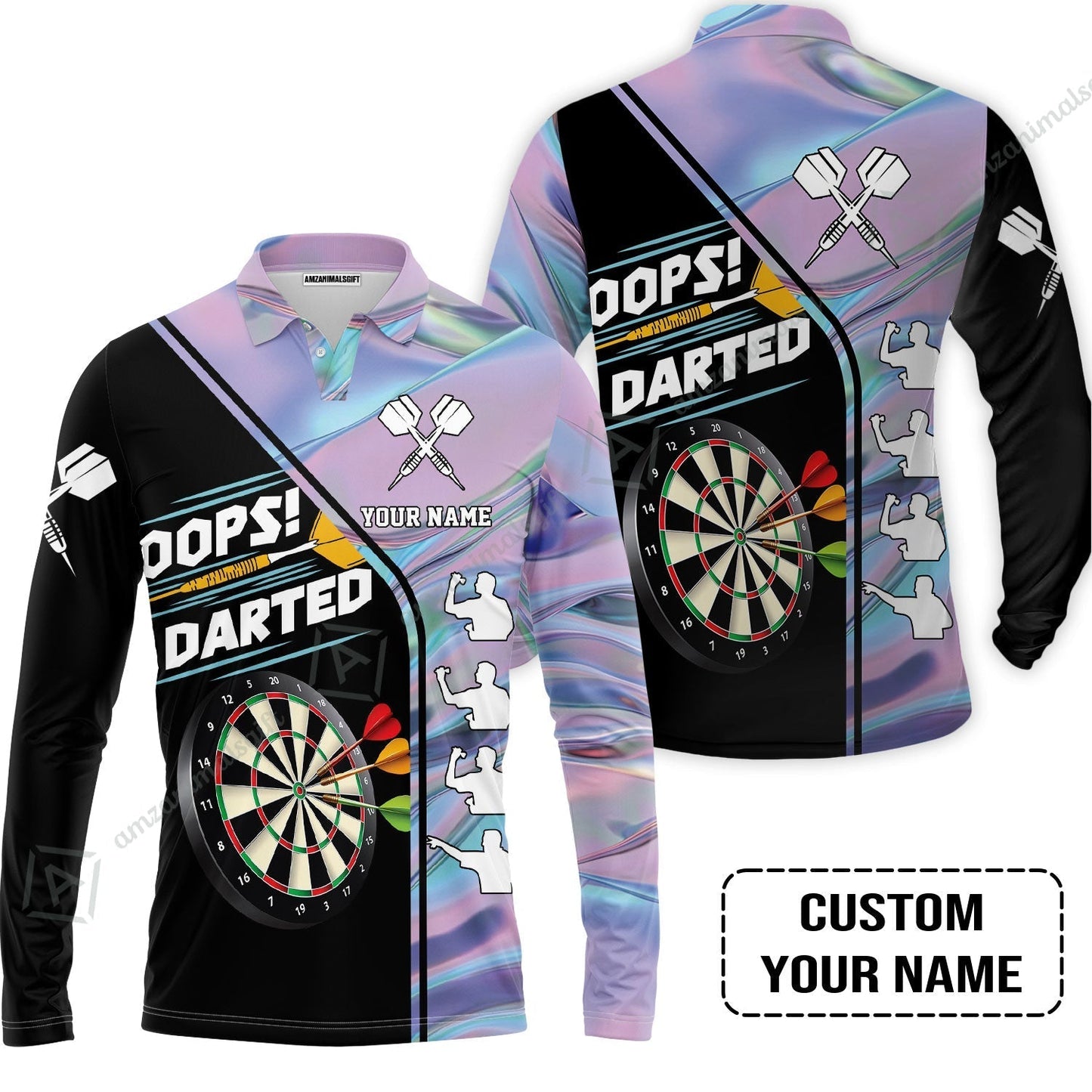 Customized Darts Hoodie, Dartboard, I Darted, Personalized Name Hoodie