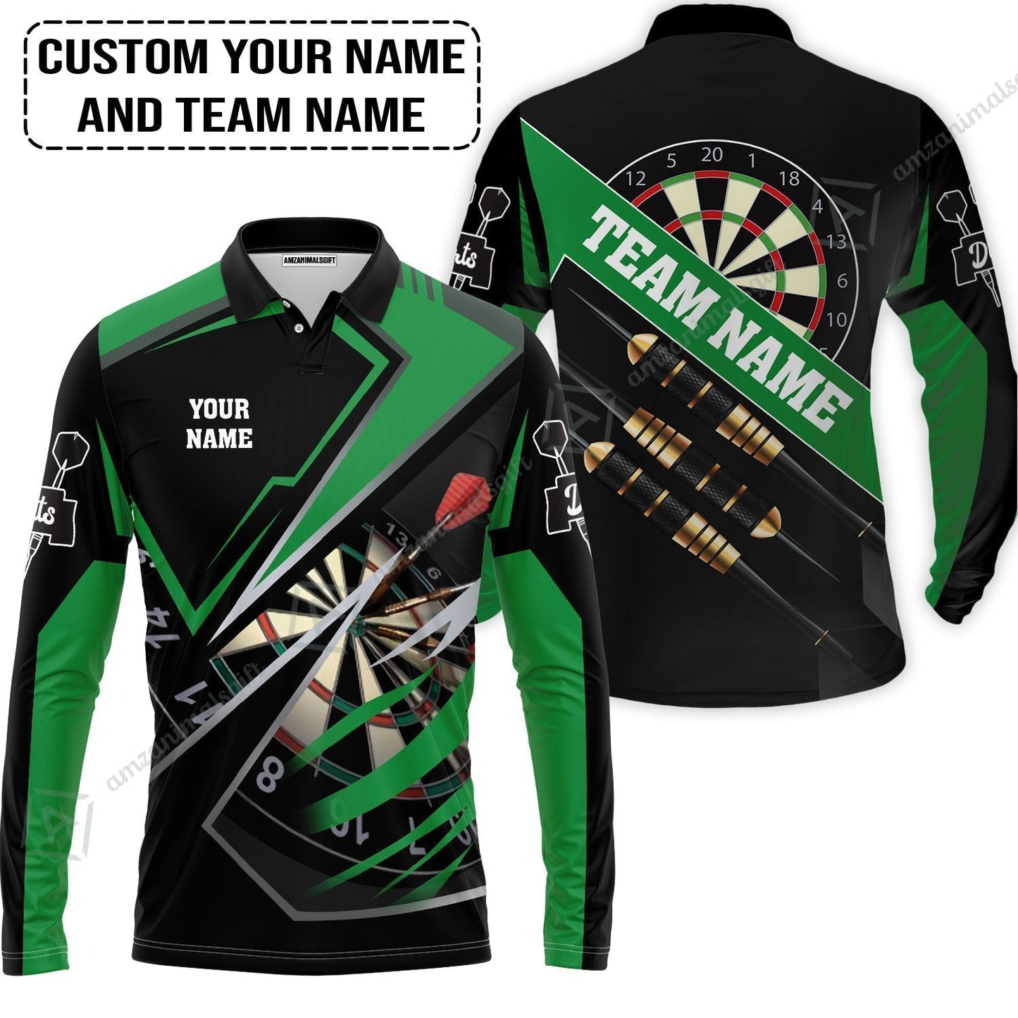 Personalized Darts T-Shirt - Custom Name & Team Name Darts T-Shirt