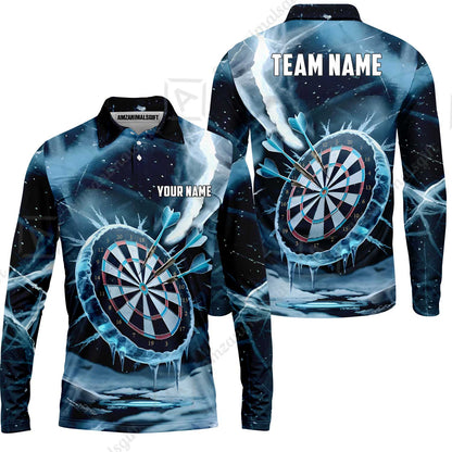 Custom Darts Team Jersey, Personalized Ice Strike Darts Polo Shirt For Players With Name & Team Name