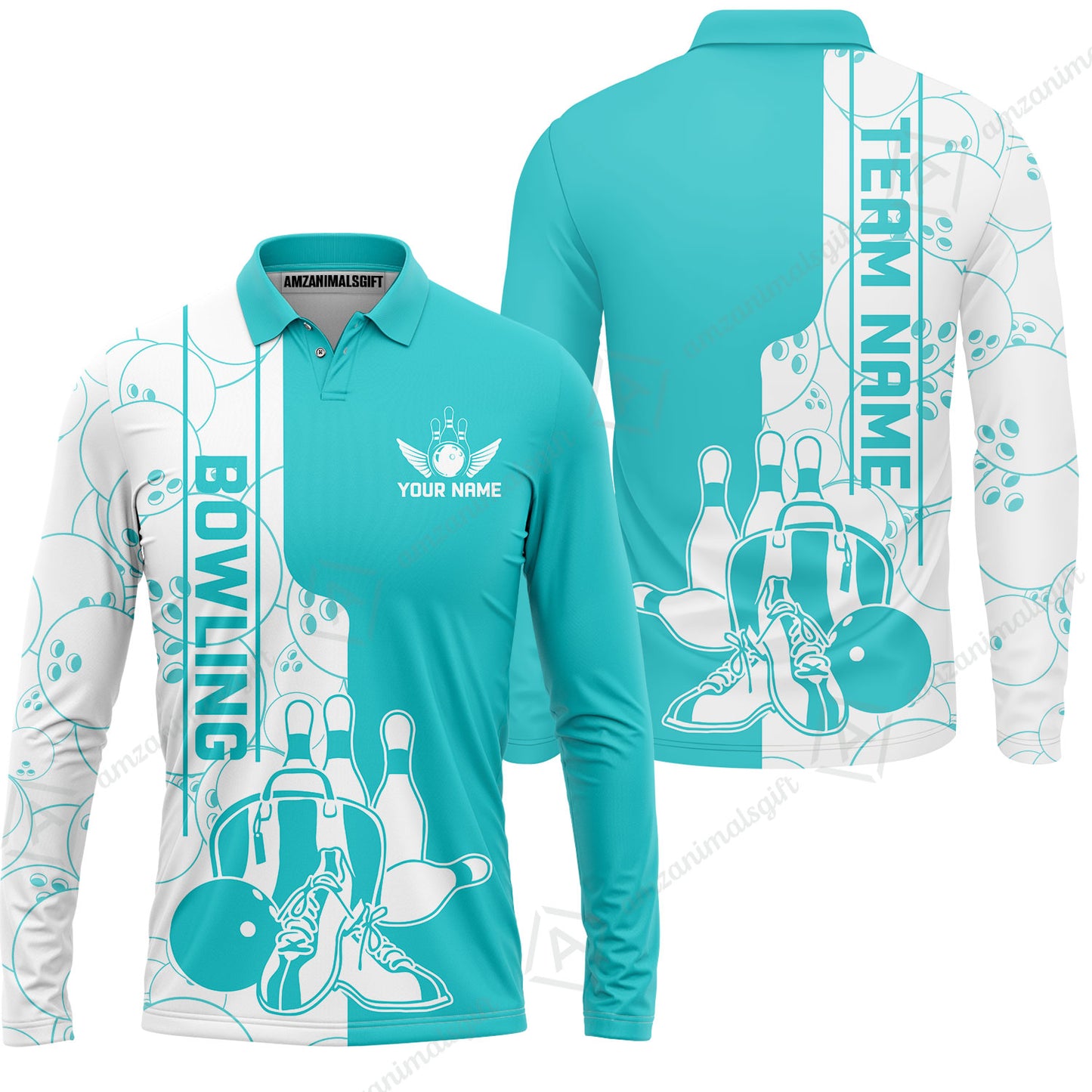 Custom Bowling Team Jersey Bowling Shoes Polo Shirts, Bowling Team Uniforms, Personalized Name And Team Name