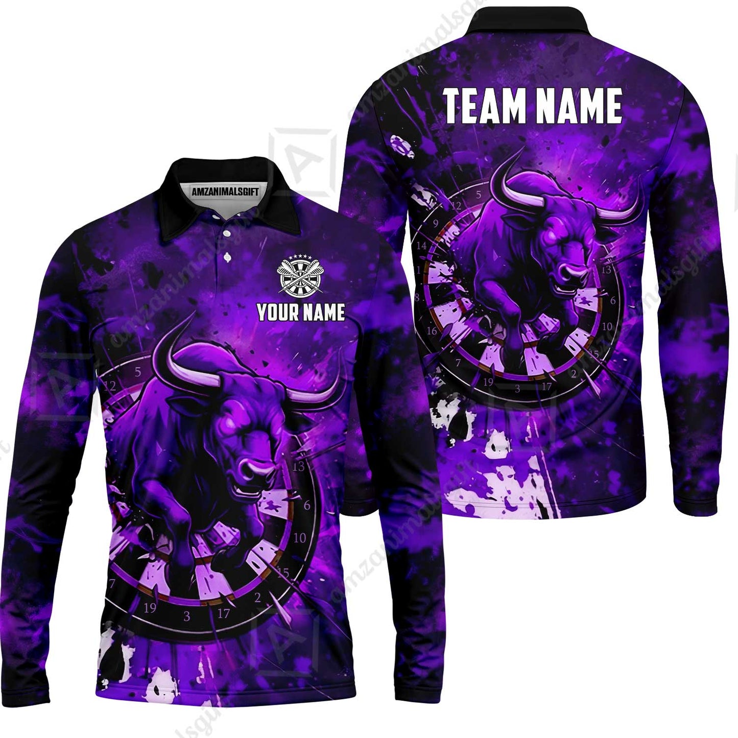 Custom Darts Team Jersey, Personalized Raging Bull Jersey Shirt For Players With Name & Team Name