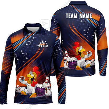 Custom Bowling League Drinking Jersey Polo Shirt, Custom Bowling League Drinking Jersey Team Shirt For Players With Name & Team Name