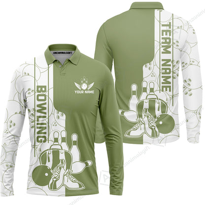 Custom Bowling Team Jersey Bowling Shoes Polo Shirts, Bowling Team Uniforms, Personalized Name And Team Name