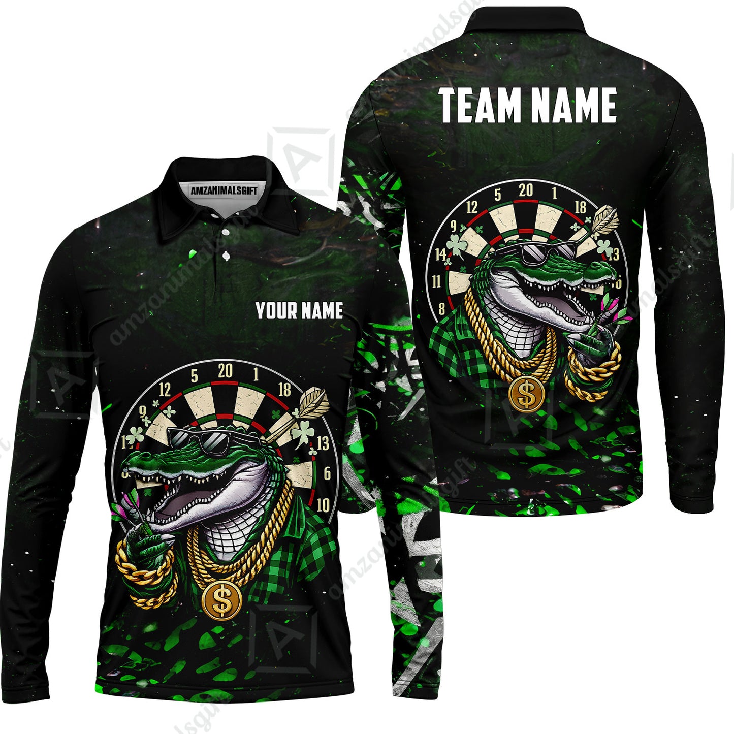 Custom Darts Team Jersey, Personalized Alligator Dart Jersey Shirt For Players With Name & Team Name