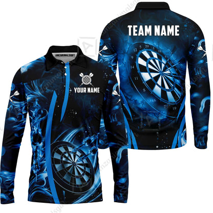 Custom Darts Jersey Polo Shirt, Vibrant Neon Darts, Custom Dart Jersey Team Shirt For Players With Name & Team Name