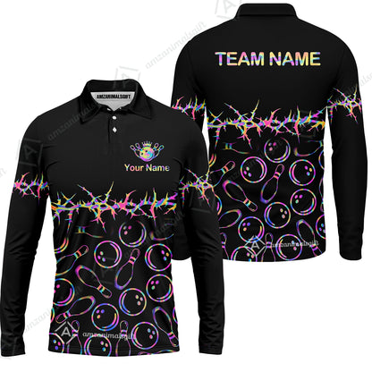 Long Sleeve Polo Shirt||Colorful