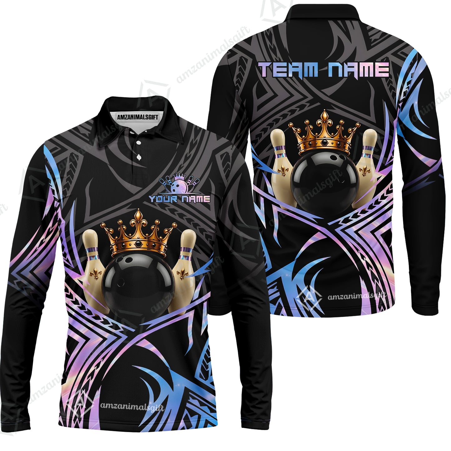 Long Sleeve Polo Shirt||Colorful