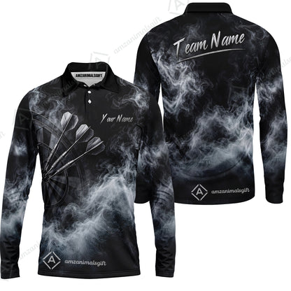 Custom Fog Rolling Darts Jersey, Personalized Name & Team Name, Smoky Dartboard Shirt for Players