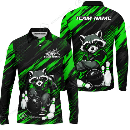 Long Sleeve Polo Shirt||Green