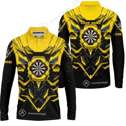 Long Sleeve Polo Shirt||Yellow