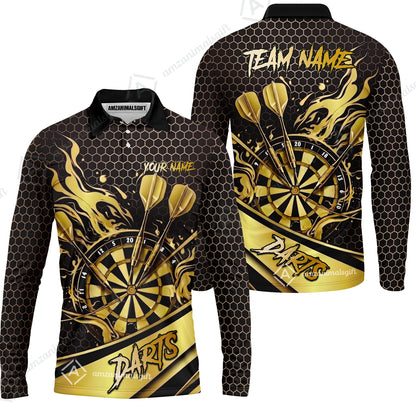 Long Sleeve Polo Shirt||Yellow
