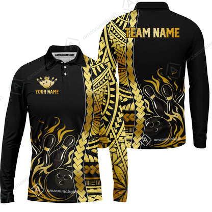Long Sleeve Polo Shirt||Yellow