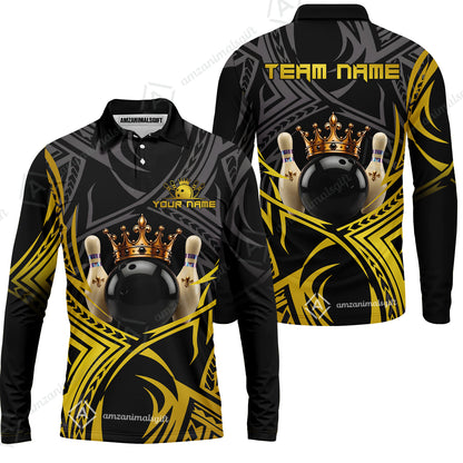 Long Sleeve Polo Shirt||Yellow