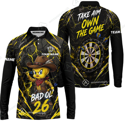 Long Sleeve Polo Shirt||Yellow