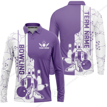 Custom Bowling Team Jersey Bowling Shoes Polo Shirts, Bowling Team Uniforms, Personalized Name And Team Name