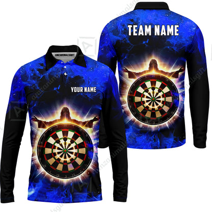 Custom Darts Team Jersey, Personalized Heavenly Strike Dart Polo Shirt For Players With Name & Team Name