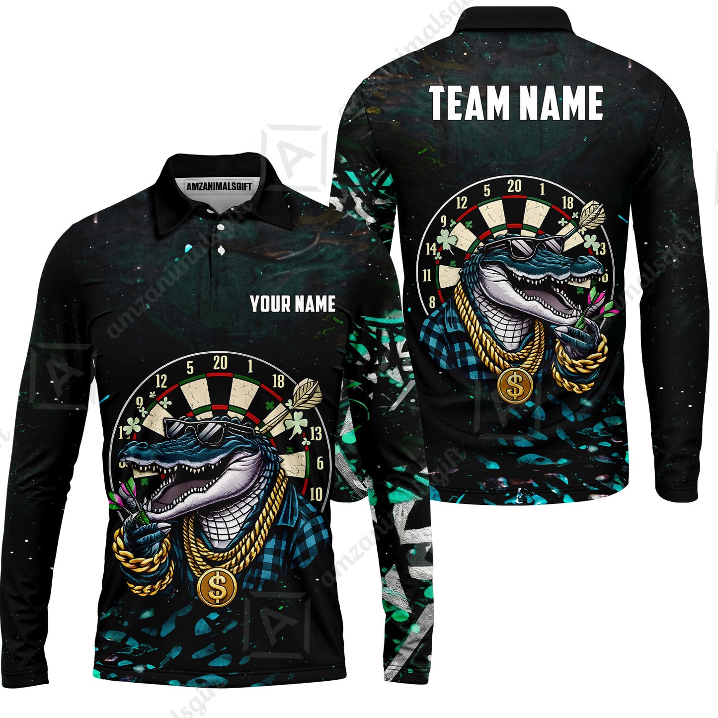 Custom Darts Team Jersey, Personalized Alligator Dart Jersey Shirt For Players With Name & Team Name