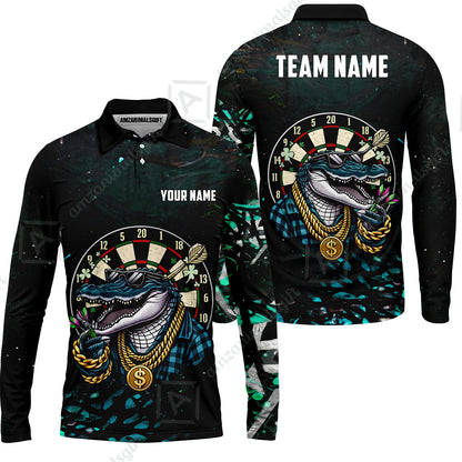 Custom Darts Team Jersey, Personalized Alligator Dart Jersey Shirt For Players With Name & Team Name