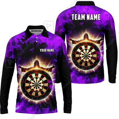 Custom Darts Team Jersey, Personalized Heavenly Strike Dart Polo Shirt For Players With Name & Team Name