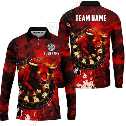 Custom Darts Team Jersey, Personalized Raging Bull Jersey Shirt For Players With Name & Team Name