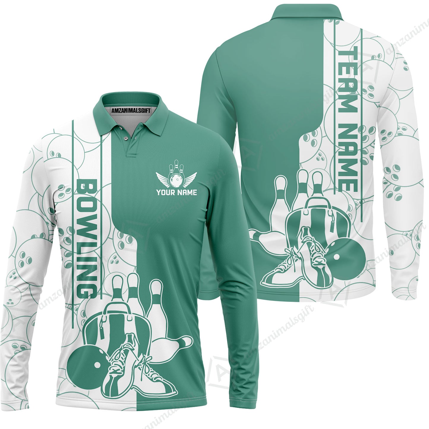 Custom Bowling Team Jersey Bowling Shoes Polo Shirts, Bowling Team Uniforms, Personalized Name And Team Name