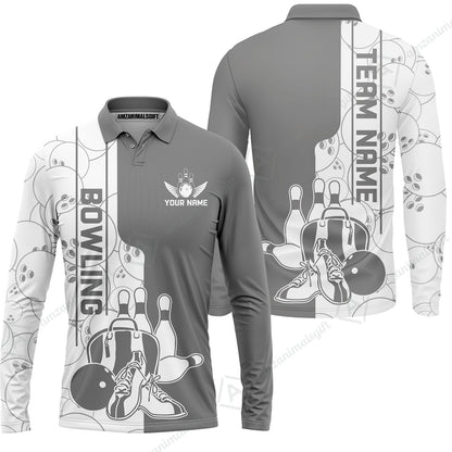 Custom Bowling Team Jersey Bowling Shoes Polo Shirts, Bowling Team Uniforms, Personalized Name And Team Name