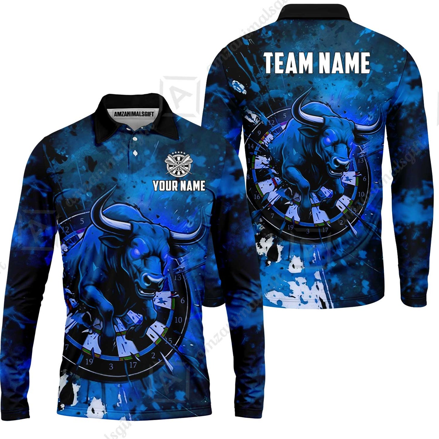Custom Darts Team Jersey, Personalized Raging Bull Jersey Shirt For Players With Name & Team Name