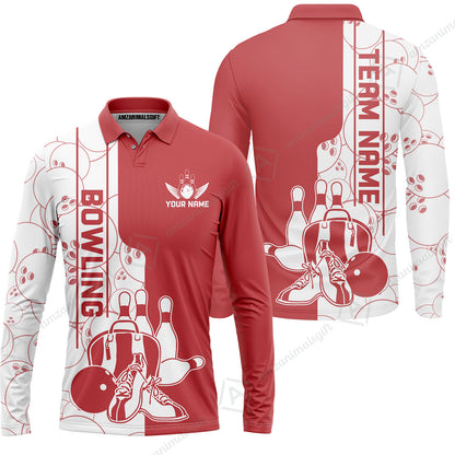 Custom Bowling Team Jersey Bowling Shoes Polo Shirts, Bowling Team Uniforms, Personalized Name And Team Name