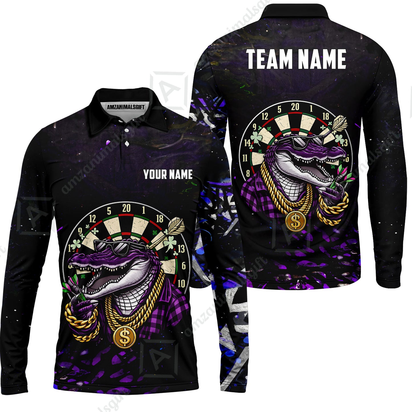 Custom Darts Team Jersey, Personalized Alligator Dart Jersey Shirt For Players With Name & Team Name
