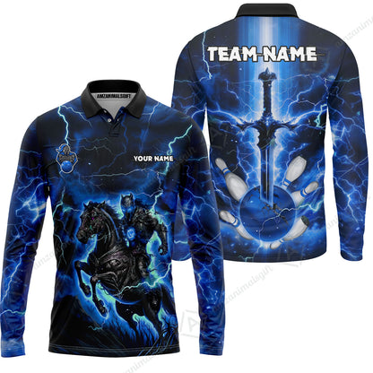 Custom Bowling Jersey Polo Shirt, Dark Knight Bowling, Custom Bowling Jersey Team Shirt For Players With Name & Team Name