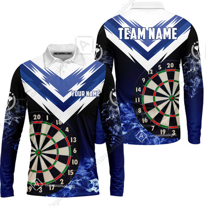 Custom Smoke Multi-Color Darts Quarter-Zip Team Shirts, Customized Name Team Name Darts Team Jerseys Uniform