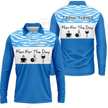 Custom Bowling Jersey Polo Shirt, Pink Zebra Pattern Bowling, Custom Bowling Jersey Team Shirt For Players With Name & Team Name