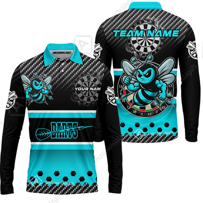Custom Funny Bee Darts Unisex Polo Team Shirts, Custom Team League Darts Jersey Polo , Custom Darts Team Jerseys Uniform
