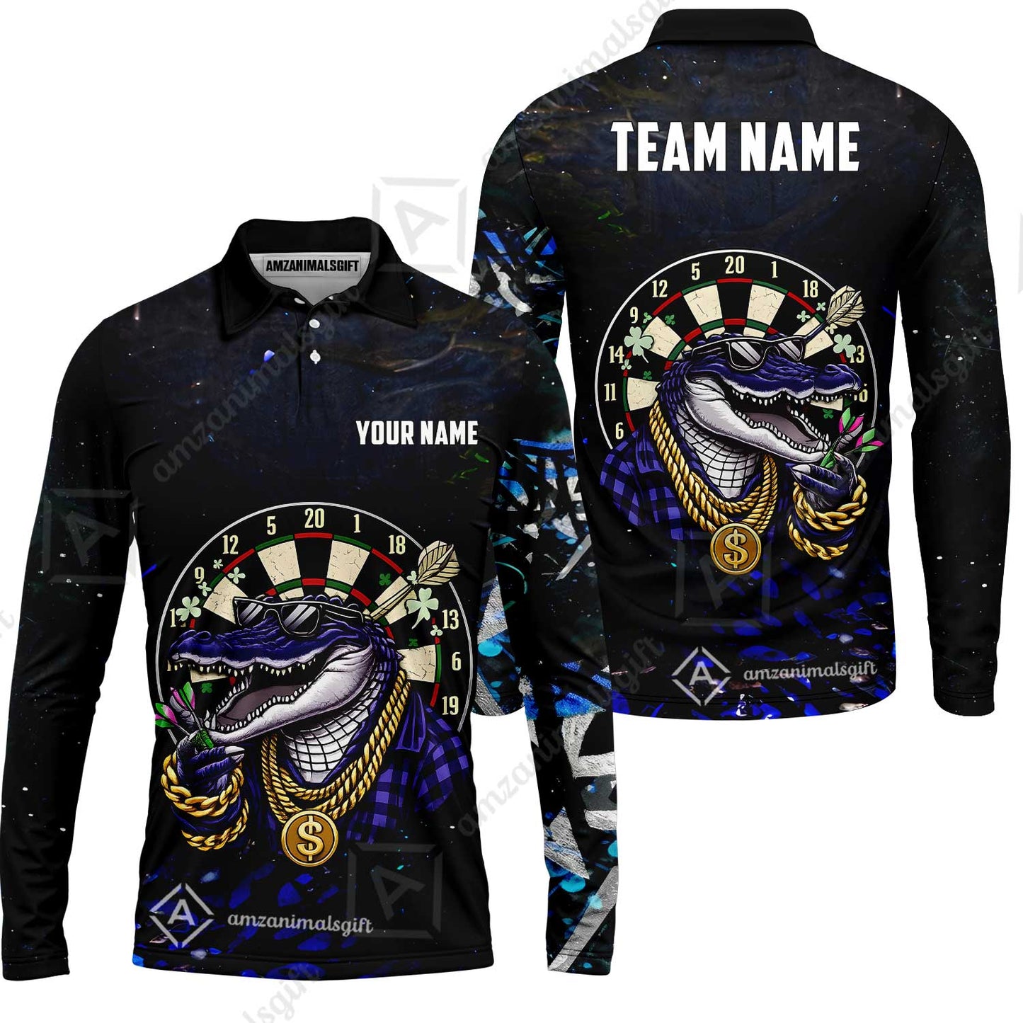 Custom Darts Team Jersey, Personalized Alligator Dart Jersey Shirt For Players With Name & Team Name