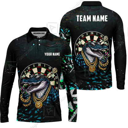 Custom Darts Team Jersey, Personalized Alligator Dart Jersey Shirt For Players With Name & Team Name